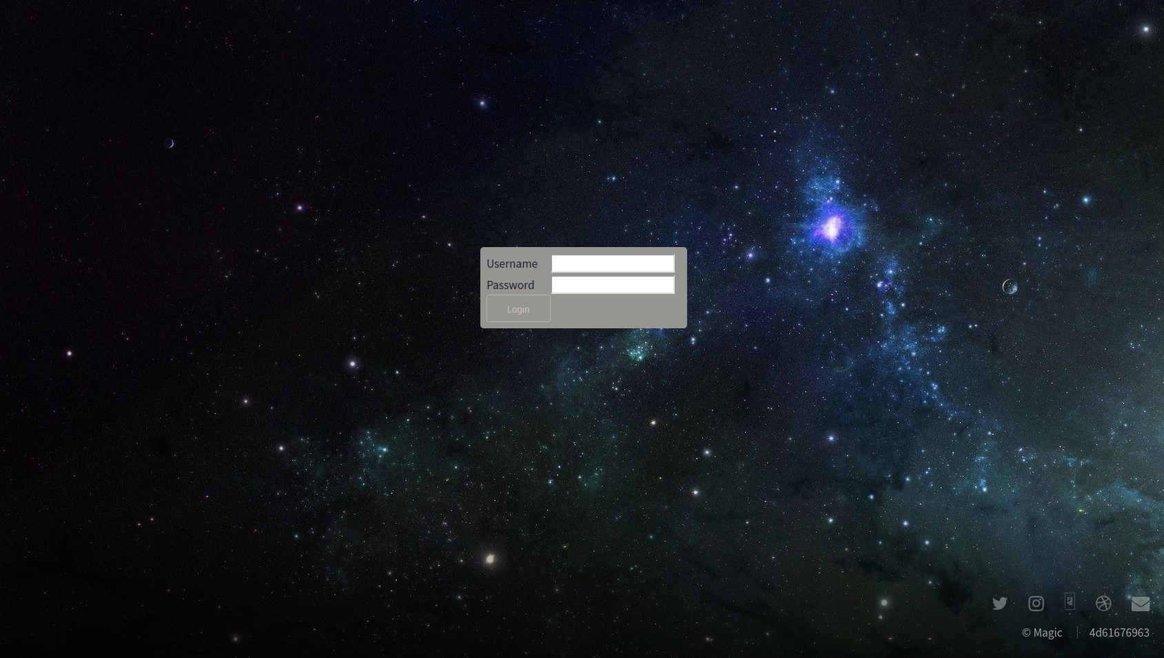 Login page